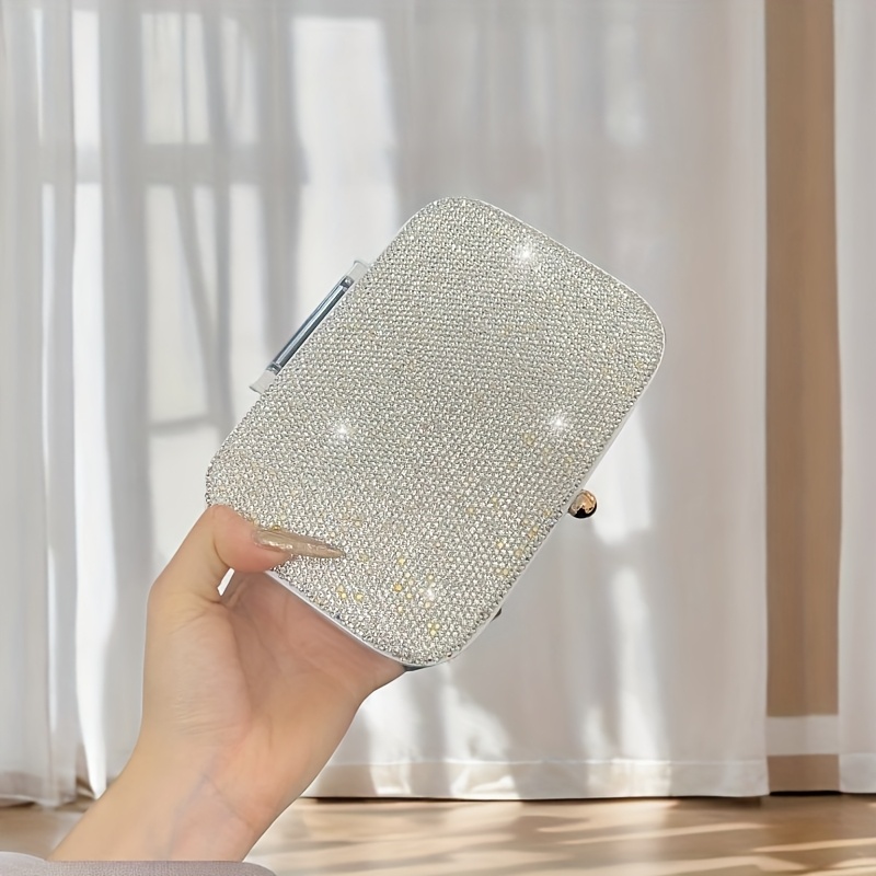 Luxury Rhinestone-Encrusted Retro Jewelry Box with Multi-Layer Organizer